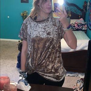 Crushed velvet top